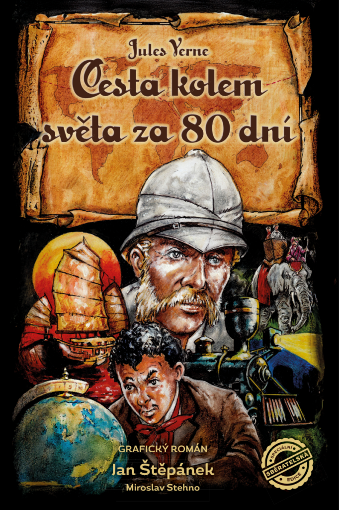 Obálka knihy Cesta kolem světa za 80 dní – Grafický román